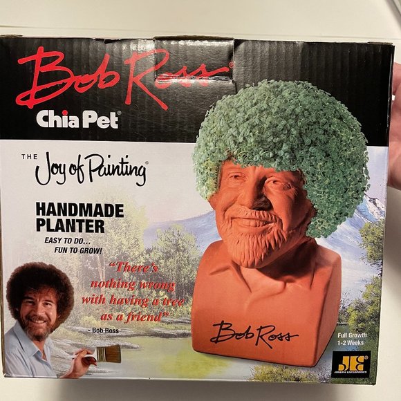 Chia Pet Other - Bob Ross Chia Pet The Joy of Painting Handmade Planter Growth 1-2 Wks